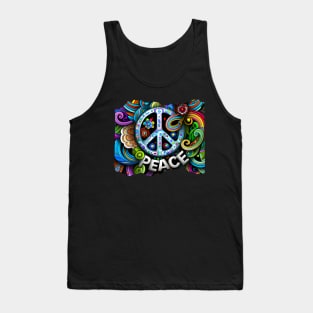 Rainbow PEACE Symbol Tank Top